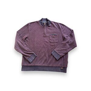 Ted Baker London Burgundy Quarter-Zip Pullover Sweater - Size 5